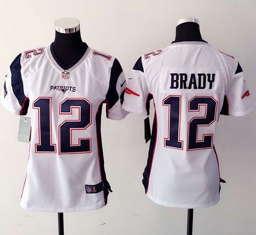 Nike Patriots #12 Tom Brady White Women's Stitched NFL New Elite Jersey
